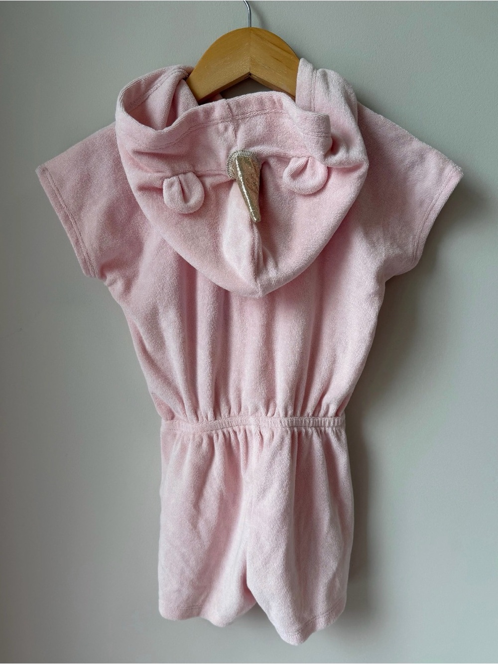 GAP Pink Hooded Terry Unicorn Kids Swim Coverup Size 3
